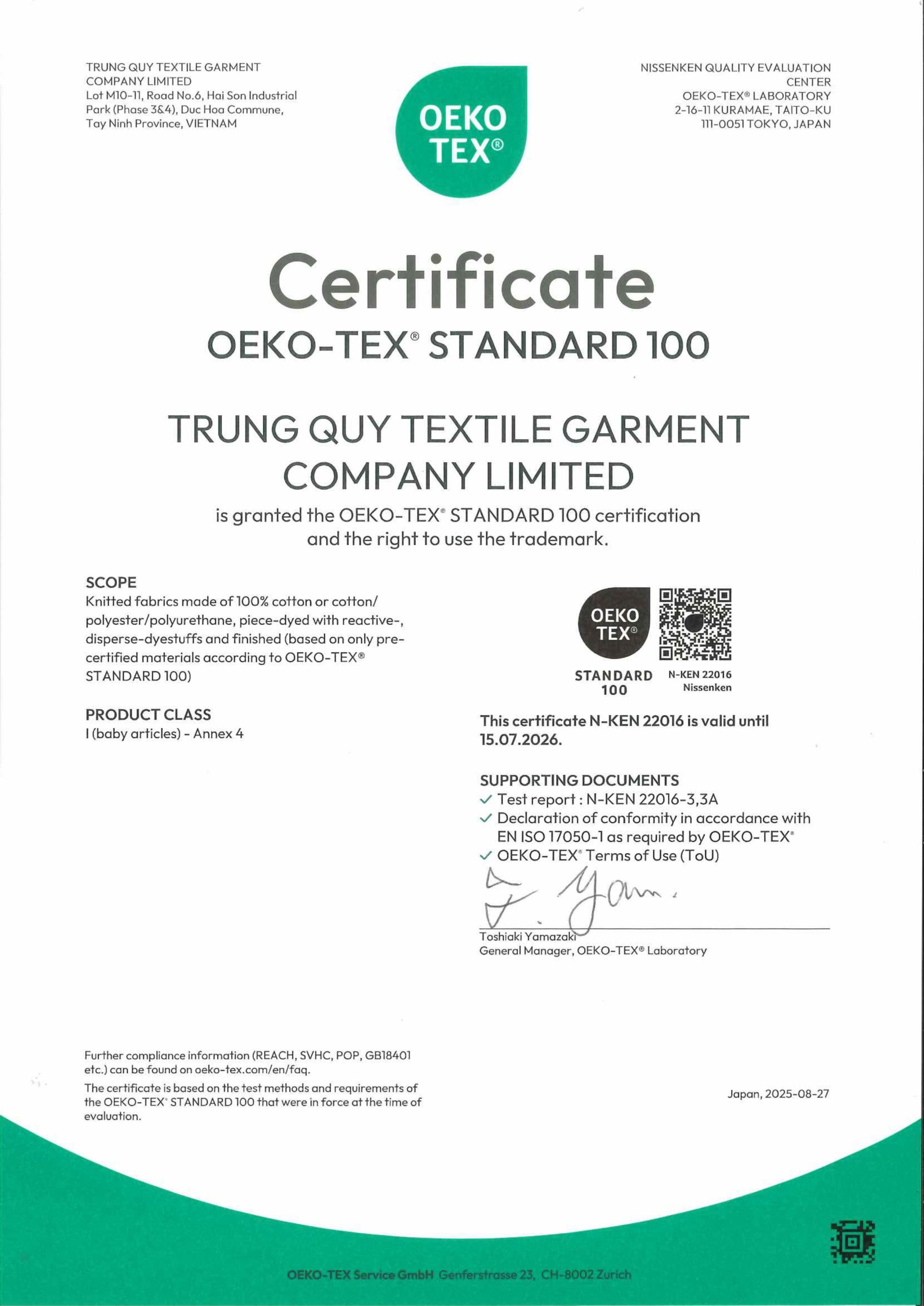 OEKO-TEX STANDARD 100 – NỀN TẢNG AN TOÀN DỆT MAY VÀ CAM KẾT BỀN VỮNG TỪ TRUNG QUY